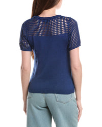 Joseph A. Open Pointelle Sweater