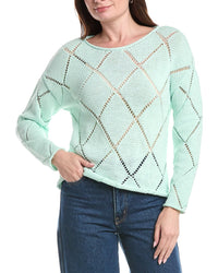 Joseph A. Open Pattern Sweater