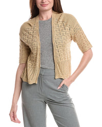 Joseph A. Open Stitch Shrug Top
