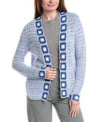 Joseph A. Novelty Crochet Cardigan