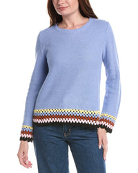 Joseph A. Novelty Crochet Sweater
