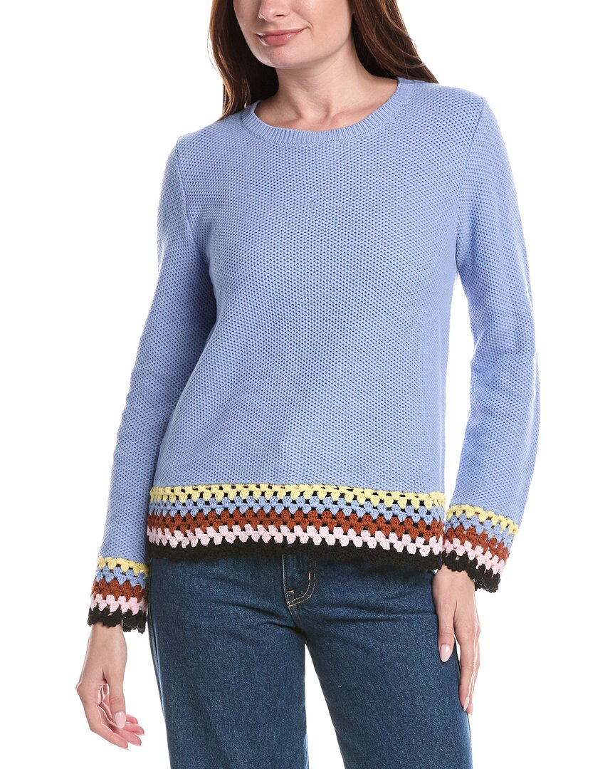 Joseph A. Novelty Crochet Sweater