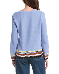 Joseph A. Novelty Crochet Sweater