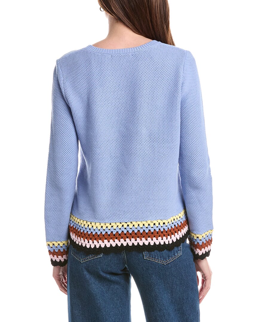 Joseph A. Novelty Crochet Sweater