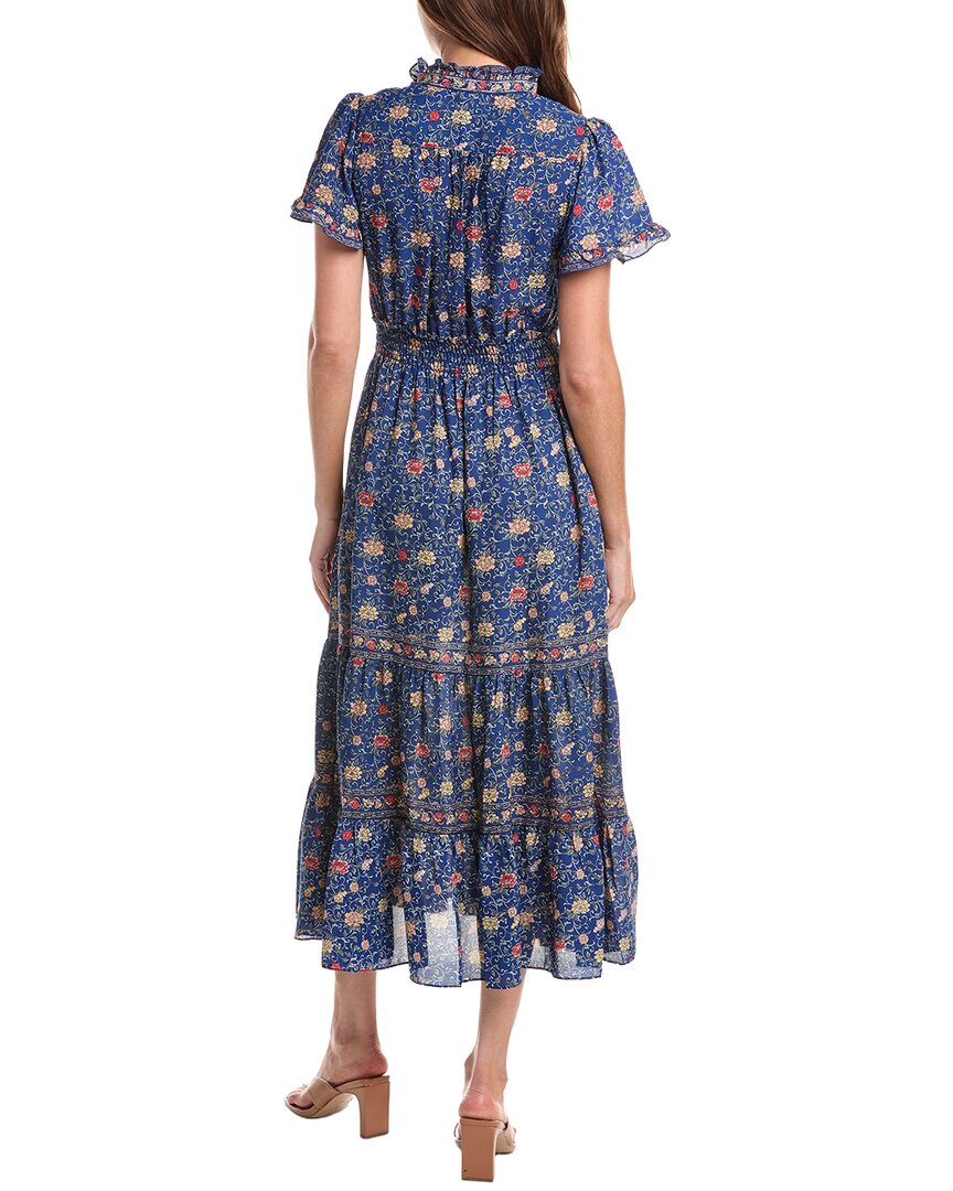 Max Studio Flutter Sleeve V-Neck Tier Maxi Dress