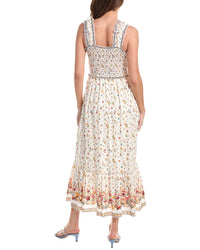 Max Studio Smocked Bodice Maxi Dress