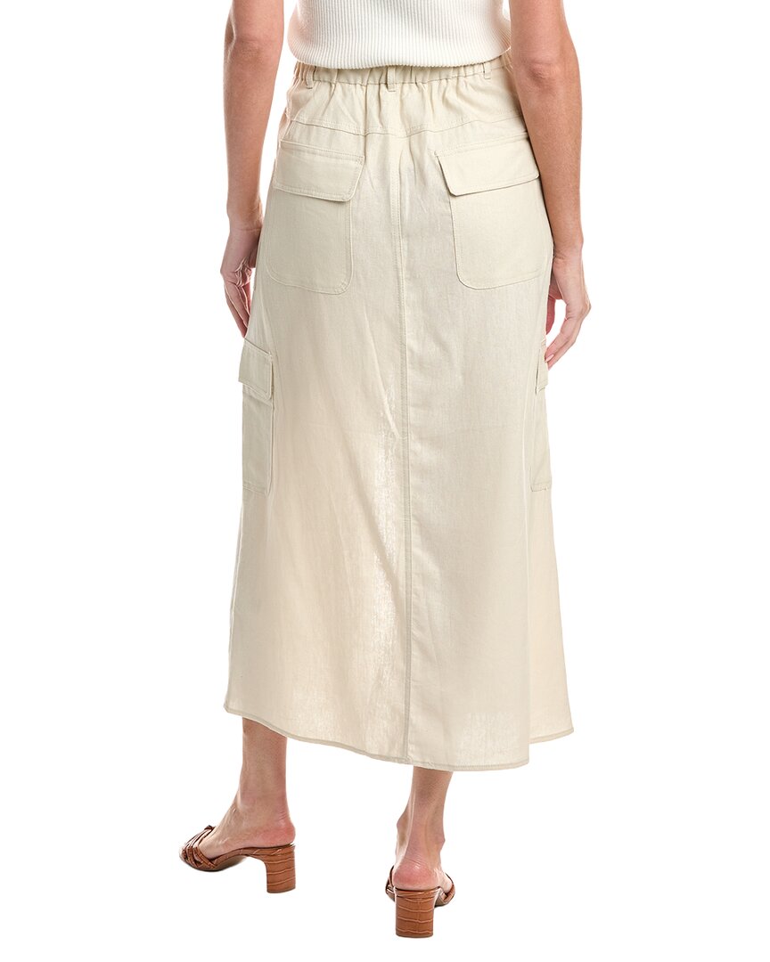 Max Studio Linen-Blend Cargo Maxi Skirt