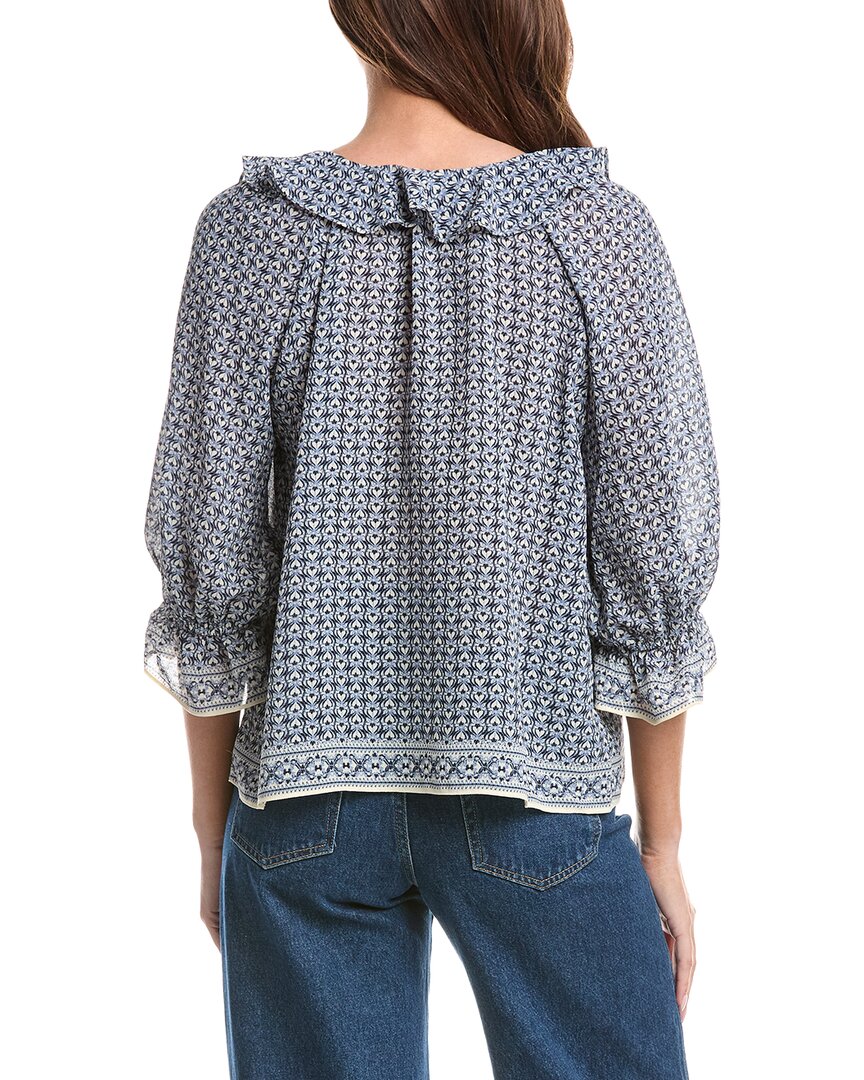 Max Studio Sleeve Ruffle Front Blouse