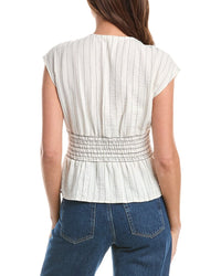 Max Studio Sleeveless V-Neck Linen-Blend Top