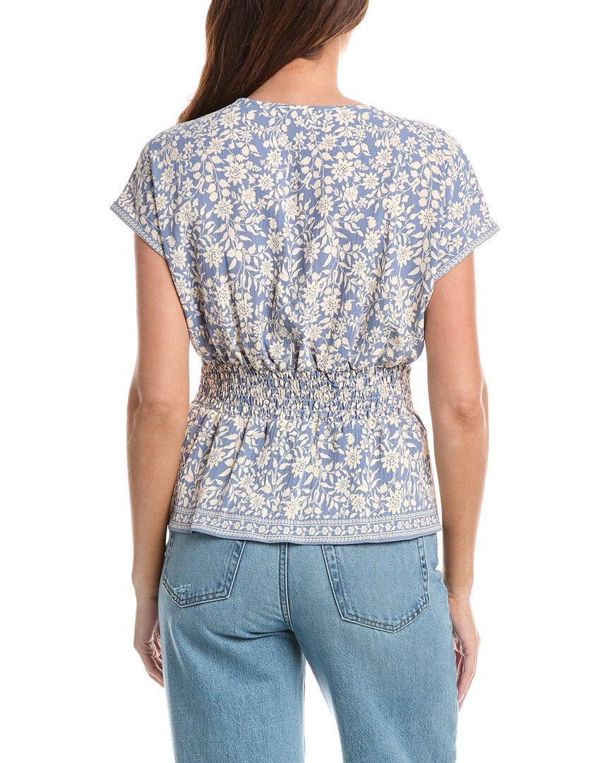 Max Studio Short Sleeve Pleat Front Blouse