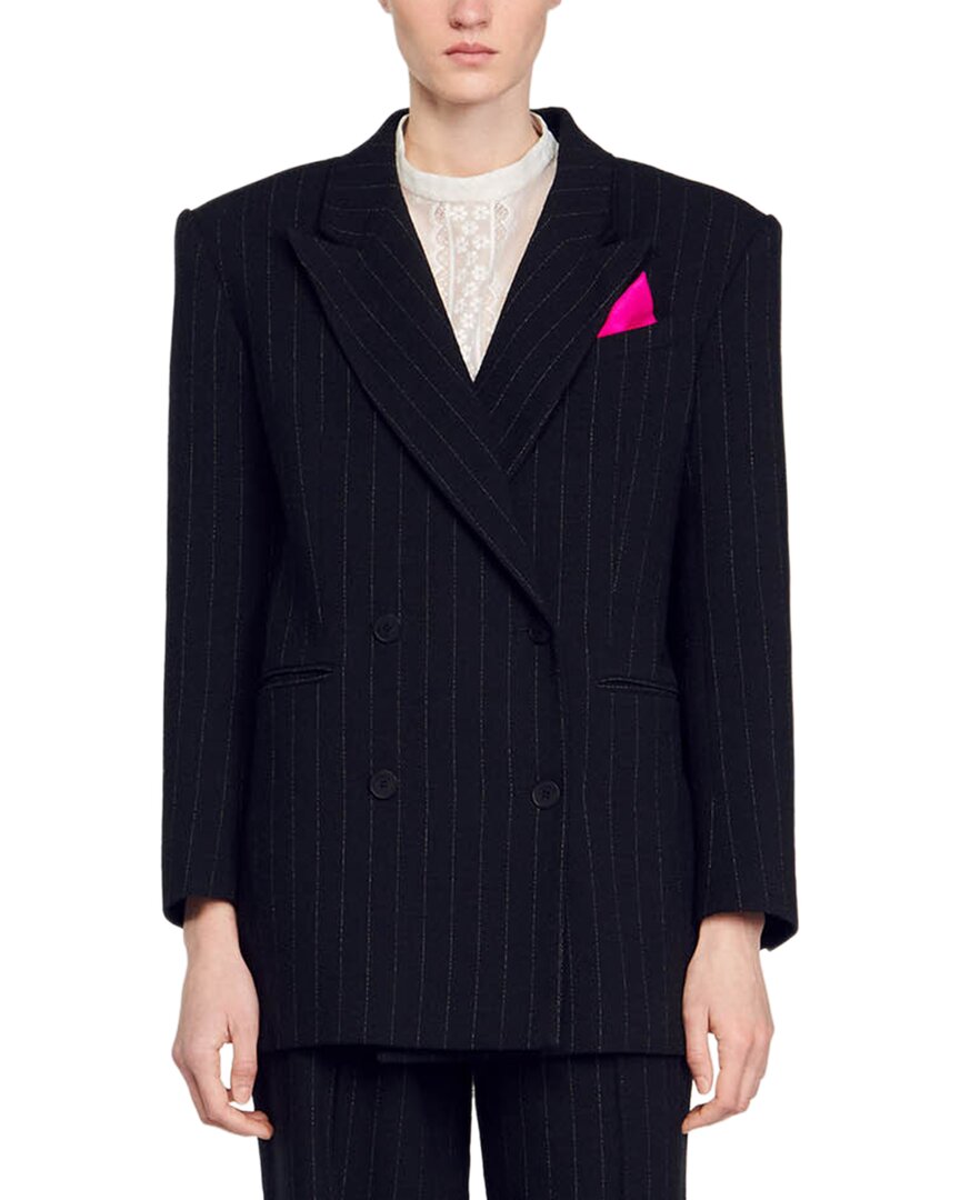 Sandro Gala Linen-Blend Blazer