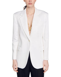 Sandro Alicia Linen-Blend Blazer