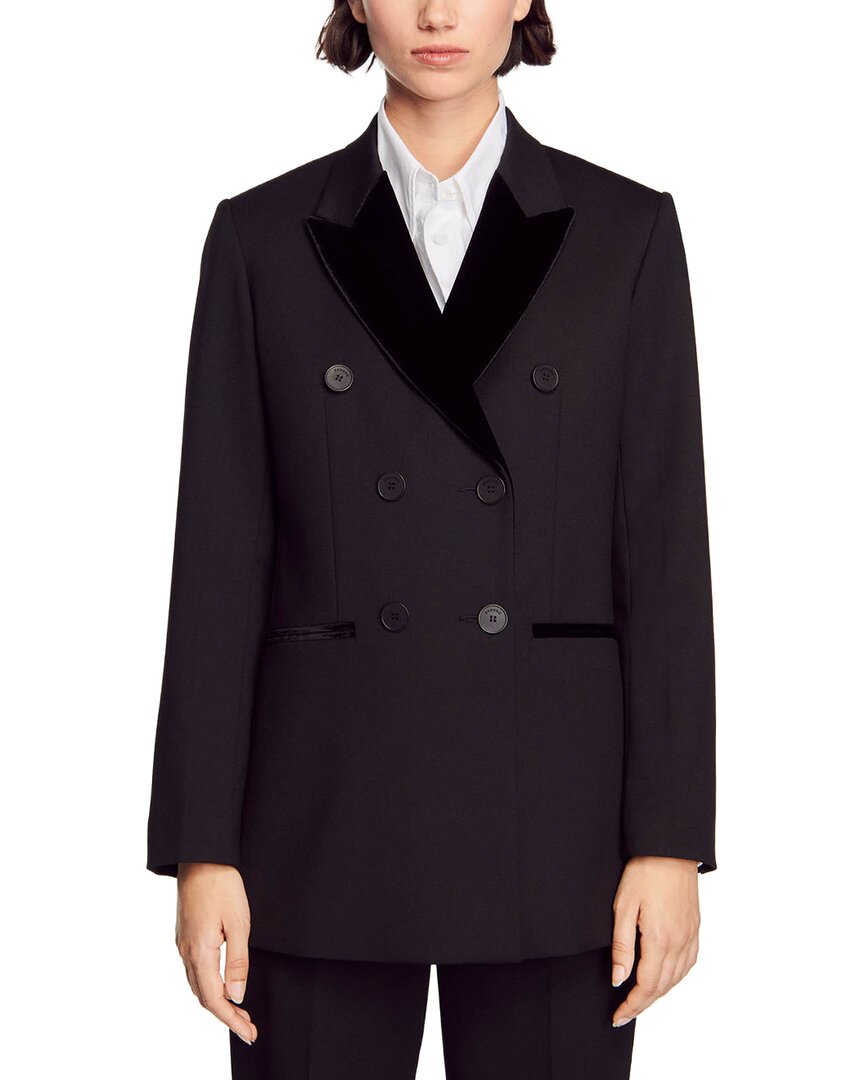 Sandro Valois Wool-Blend Blazer
