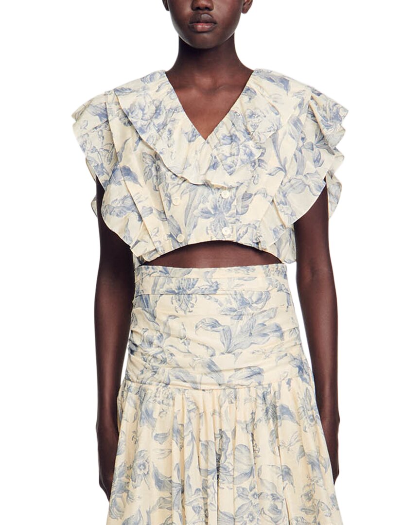 Sandro Josey Linen Top