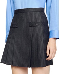 Sandro Omen Wool Skirt