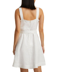 Draper James Kylie Sleeveless Love Circle Linen Mini Dress