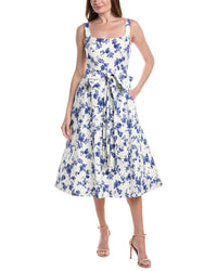 Carolina Herrera Scoop Neck Midi Dress