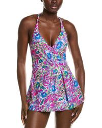 Stella Parker Tulip Hem Wrap Swim Dress