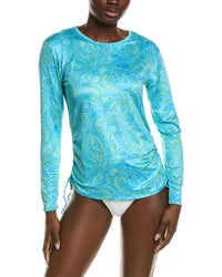 Stella Parker Stella Parker Adjustable Side Shirred Rashguard Top