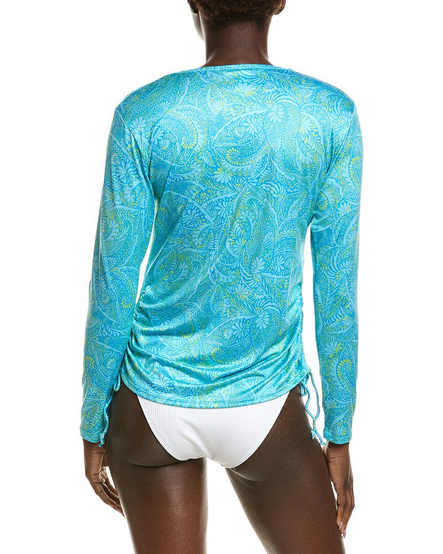 Stella Parker Stella Parker Adjustable Side Shirred Rashguard Top