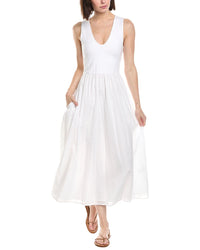 Atm Anthony Thomas Melillo Mixed Media Midi Dress