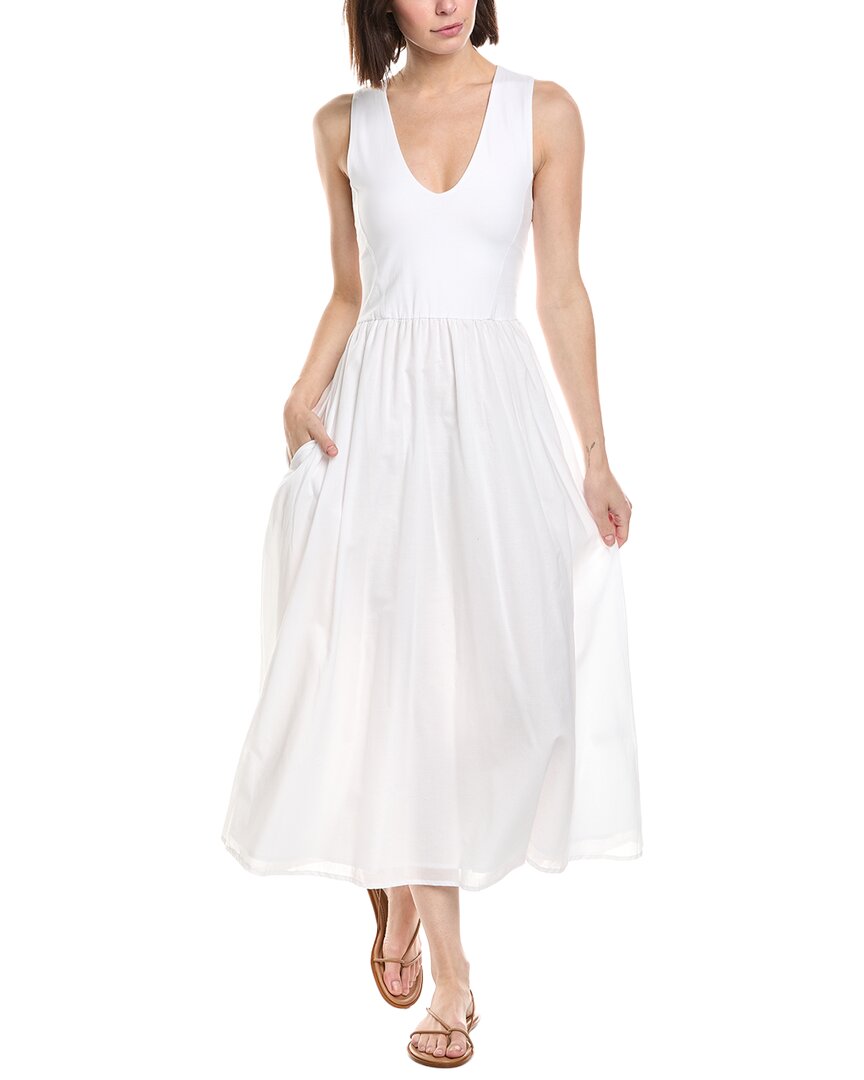 Atm Anthony Thomas Melillo Mixed Media Midi Dress