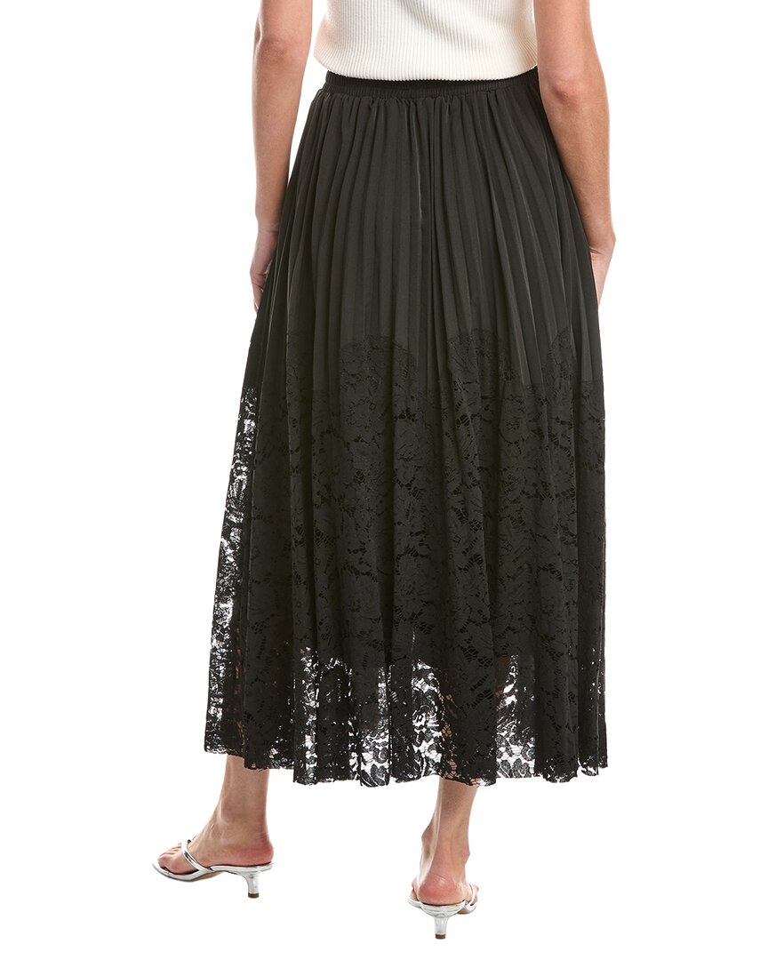 Gracia A-Line Pleated Detail Bottom Lace Skirt