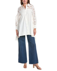 Gracia Embroidered Trim Shirt