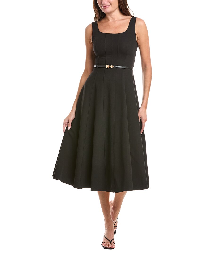 Gracia Belted Square Neck A-Line Dress