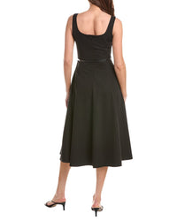 Gracia Belted Square Neck A-Line Dress