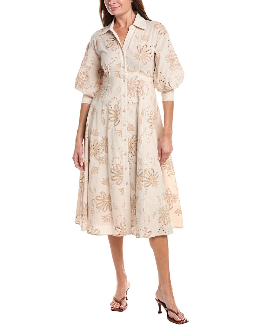 Gracia Embroidered Eyelet Shirtdress