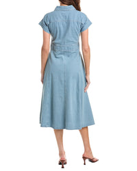 Gracia Sleeveless Front Button Open Denim Shirtdress