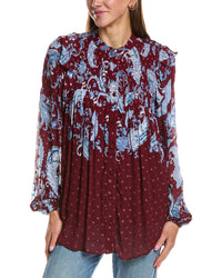 Hemant & Nandita Smocked Yoke Top