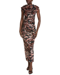 Hemant & Nandita Mock Neck Midi Dress