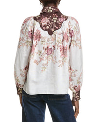 Hemant & Nandita Yoke Linen-Blend Shirt