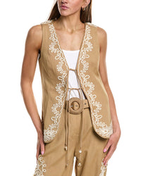 Hemant & Nandita Linen-Blend Vest