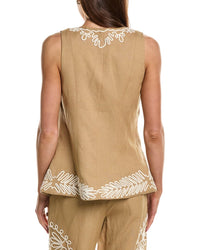 Hemant & Nandita Linen-Blend Vest