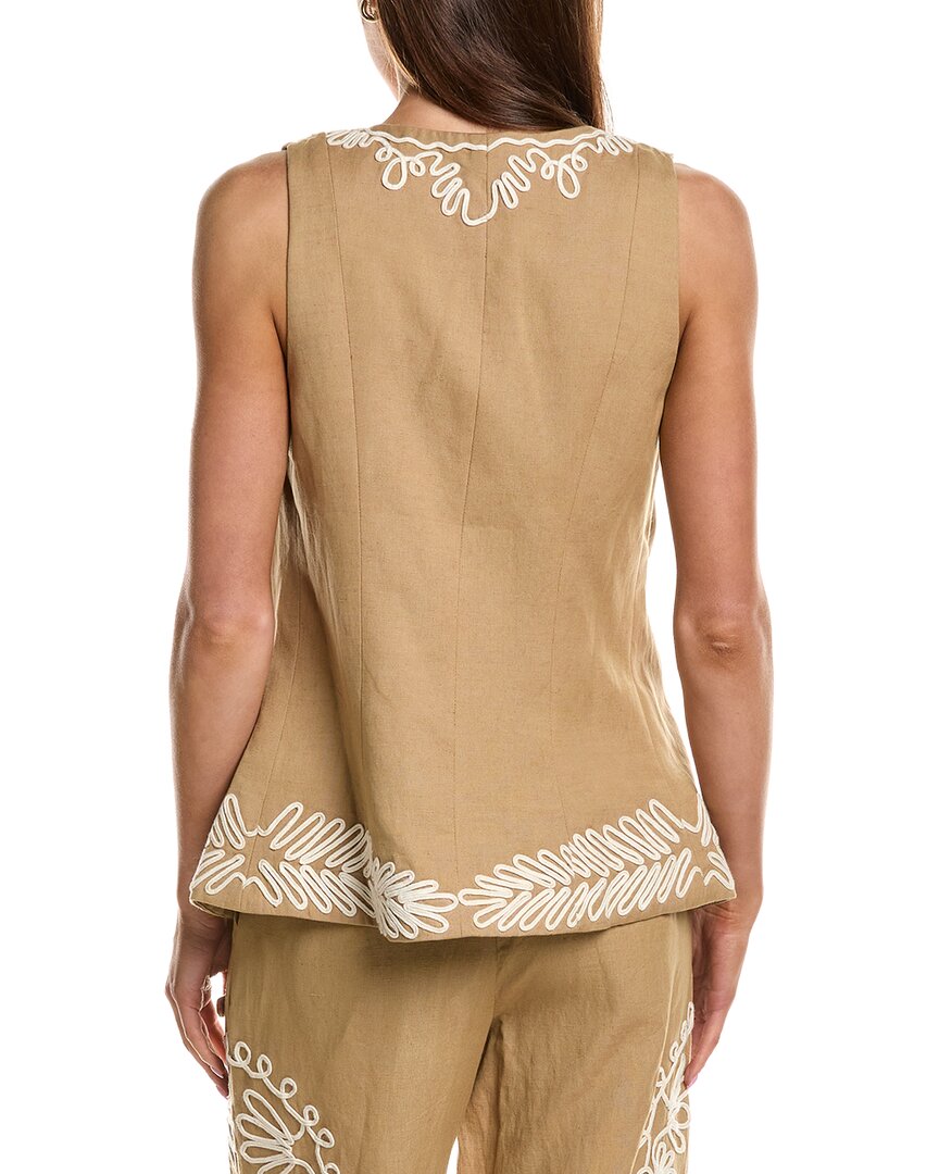 Hemant & Nandita Linen-Blend Vest