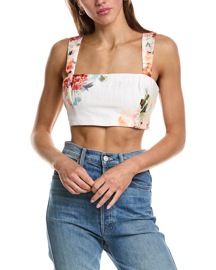 Hemant & Nandita Linen-Blend Corset Top