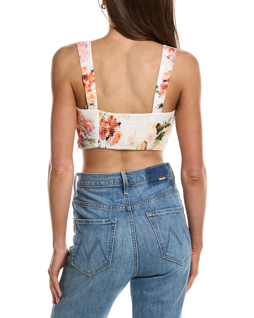 Hemant & Nandita Linen-Blend Corset Top