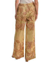 Hemant & Nandita Pull-On Linen-Blend Pant