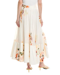 Hemant & Nandita Hemant & Nandita Midi Linen-Blend Skirt