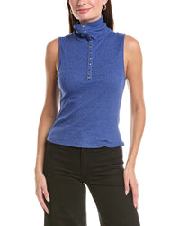 Chaser Chaser Triblend Rib Knit Button-Down Tank