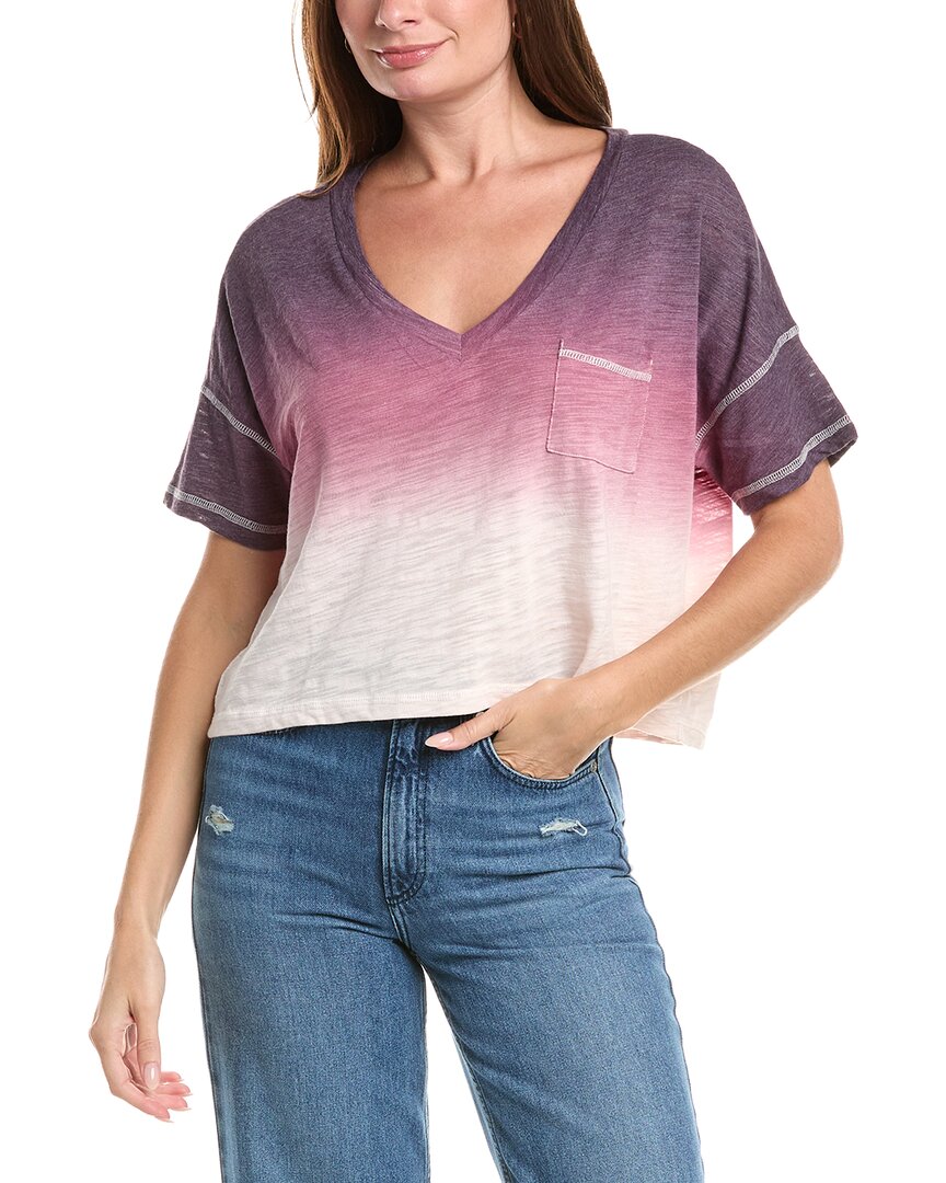 Chaser Chaser Slub Jersey Cropped V-Neck Pocket T-Shirt