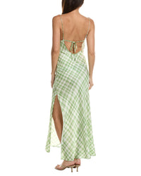 Chaser Chaser Watercolor Plaid Maxi Dress