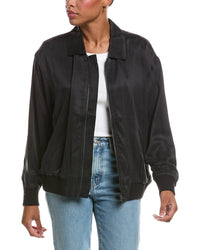 Chaser Silky Twill Johnny Zip Up Sweater