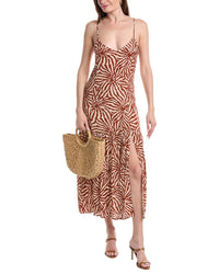 Saltwater Luxe Linen-Blend Midi Dress
