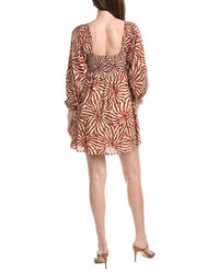 Saltwater Luxe Saltwater Luxe Printed Linen-Blend Mini Dress