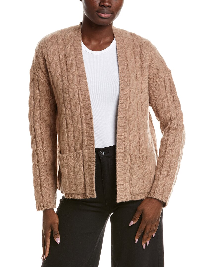 NAADAM Naadam Ultra Luxe Wool & Cashmere-Blend Open Cable Cardigan