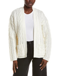 NAADAM Naadam Ultra Luxe Wool & Cashmere-Blend Open Cable Cardigan